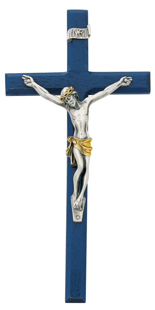 (80-189) 10" Blue Two Tone Corpus - Unique Catholic Gifts