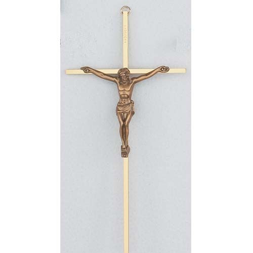 (C510-148g) 10 Brass Crucifix With 148 G - Unique Catholic Gifts