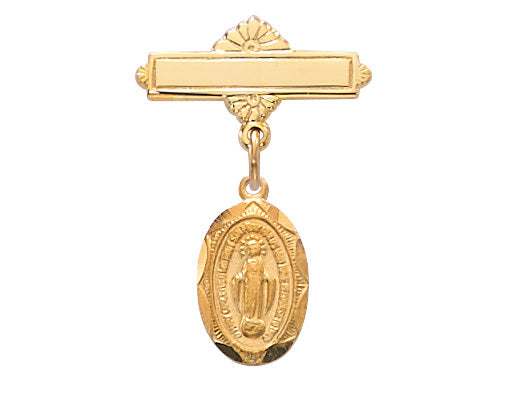 (433j) G/ss Mirac Gp Baby Pin - Unique Catholic Gifts