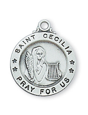 (L700ce) Ss Sml St. Cecilia 18" Ch&bx - Unique Catholic Gifts