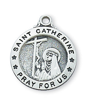 St. Catherine of Sienna Medal Sterling Silver 5/8" - Unique Catholic Gifts