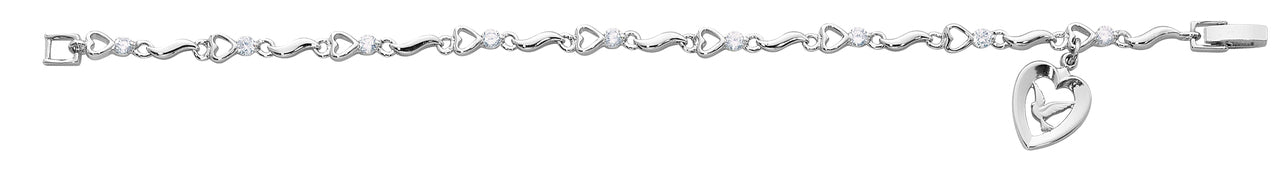 (Br417) 7 1/2 Cubic Zirconia Bracelet" - Unique Catholic Gifts