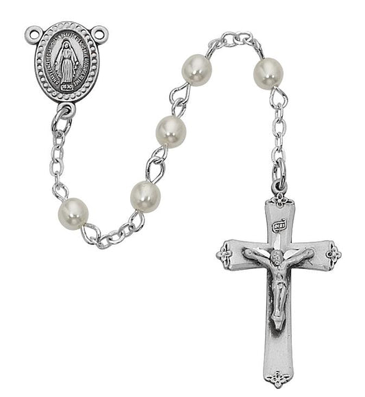 Pearl Rosary (3mm) - Unique Catholic Gifts