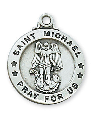 (L600mk) Ss St. Michael 20" Chain & Box - Unique Catholic Gifts