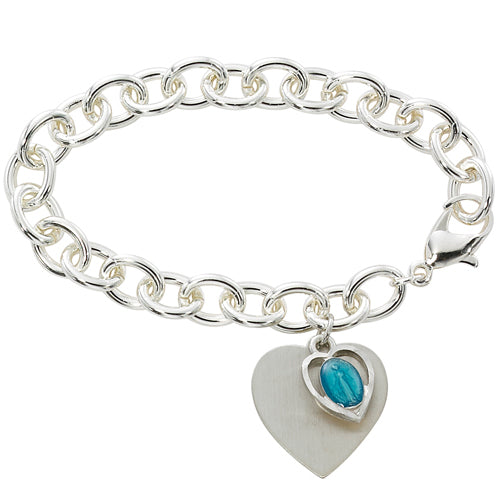 (BR267)  7.5" Sterling Plated Bracelet - Unique Catholic Gifts