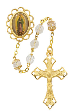 (856hf) Gp 7mm O.l Guadalupe Rosary - Unique Catholic Gifts