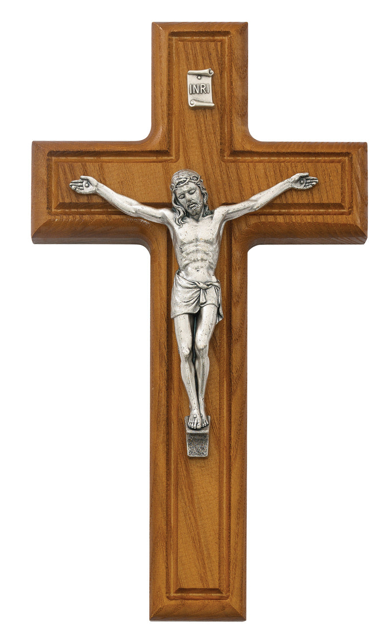 (79-42478) 10" Walnut Cfx Silver Corpus - Unique Catholic Gifts