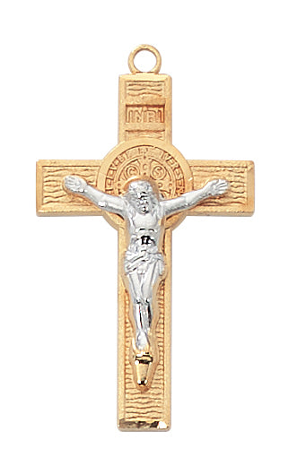 (J9199) G/ 2tone St Benedict 18 Ch&bx" - Unique Catholic Gifts