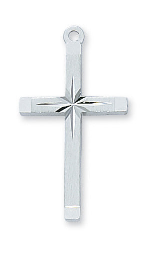 (L9015) Ss Starburst Cross 18 Ch&bx" - Unique Catholic Gifts