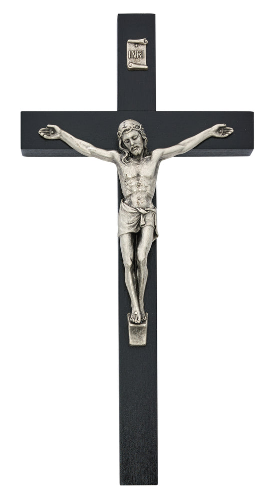 (81-78) 10" Black Ei-8 Crucifix Bag - Unique Catholic Gifts