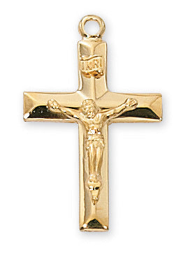 (J8010) G/ss Crucifix 18 Ch&bx" - Unique Catholic Gifts