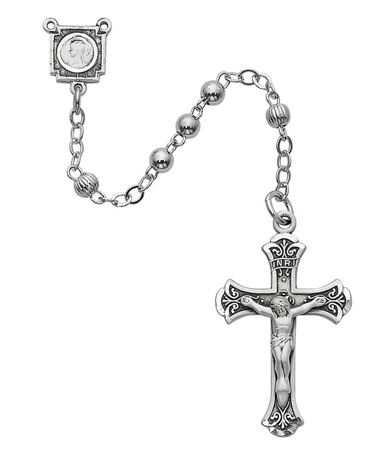 (1-4lf) 4mm All Sterling Rosary - Unique Catholic Gifts