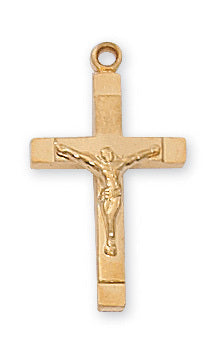 (J8015) G/ss Crucifix 18 Ch&bx" - Unique Catholic Gifts