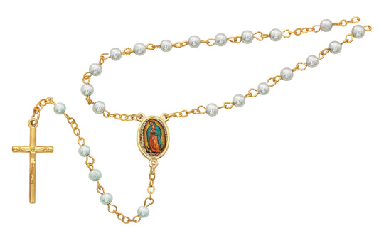 (760-123) Gold Guadalupe Box & Blue Rsry - Unique Catholic Gifts