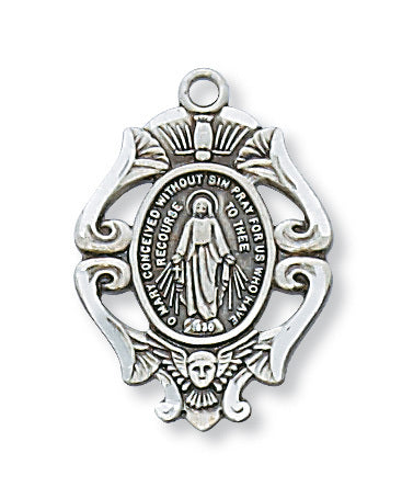 (L601mi) Ss Mirac 18 Ch & Bx" - Unique Catholic Gifts