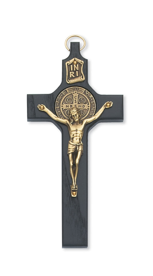 (79-42500) 6 1/4" Blk St. Benedict Cfx - Unique Catholic Gifts