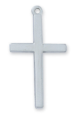 (L8040) Ss Cross 18chain & Box" - Unique Catholic Gifts