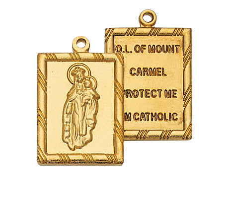 (J611) G/ss 2pc Scapular 18ch&bx" - Unique Catholic Gifts