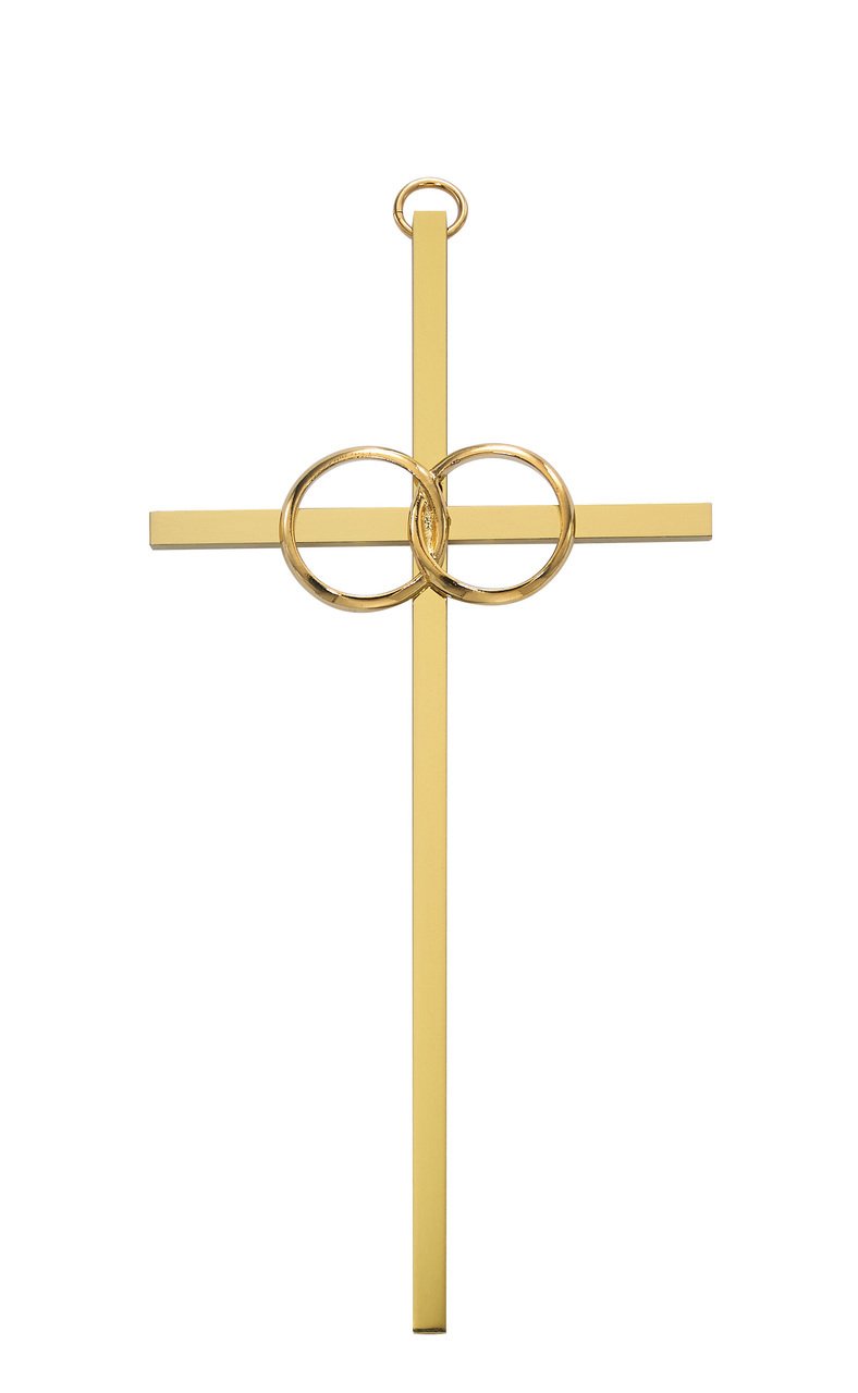 Gold Cana (Wedding) Cross (10") - Unique Catholic Gifts