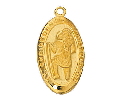 (J388) G/ss St Chris 18 Ch&bx" - Unique Catholic Gifts