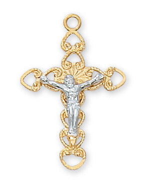 (J6086) G/ss Crucifix 18 Ch&bx" - Unique Catholic Gifts