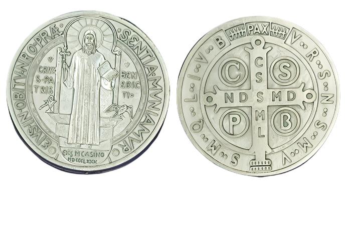 St. Benedict Italian Pocket Token Coin 1 1/8" - Unique Catholic Gifts