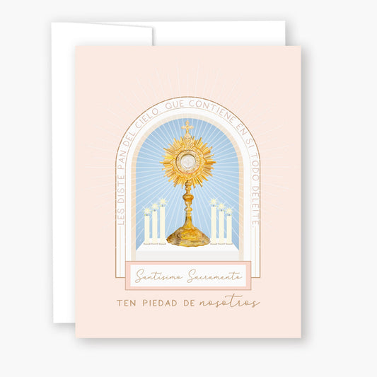 Tarjeta de Hora Santa | Beige - Unique Catholic Gifts