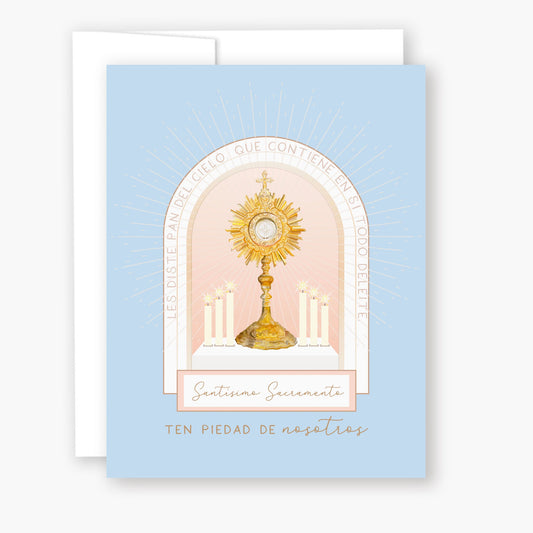 Tarjeta de Hora Santa | Azul - Unique Catholic Gifts