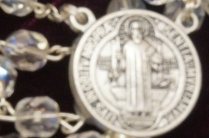 Saint Benedict Glass Rosary - Unique Catholic Gifts