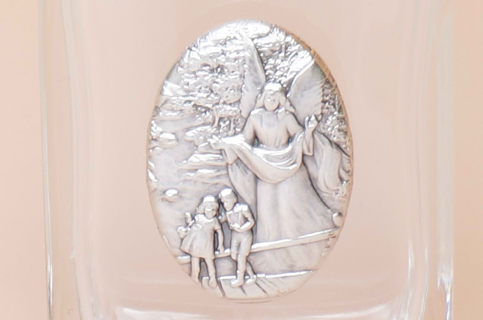 Guardian Angel Holy Water Glass Bottle - Unique Catholic Gifts