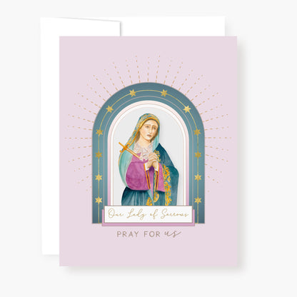 Our Lady of Sorrows Novena Card | Light Purple - Unique Catholic Gifts