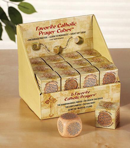 Favorite Catholic Prayers Prayer Cube - Unique Catholic Gifts