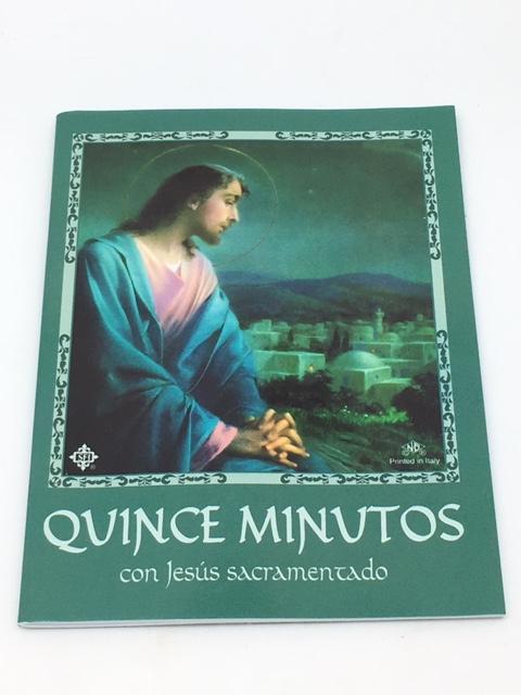 Fifteen Minutes with Jesus in the Blessed Sacrament Booklet( Bilingual) - Unique Catholic Gifts