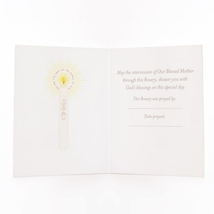 A Rosary was Prayed for your Baptism Greeting Card - Unique Catholic Gifts