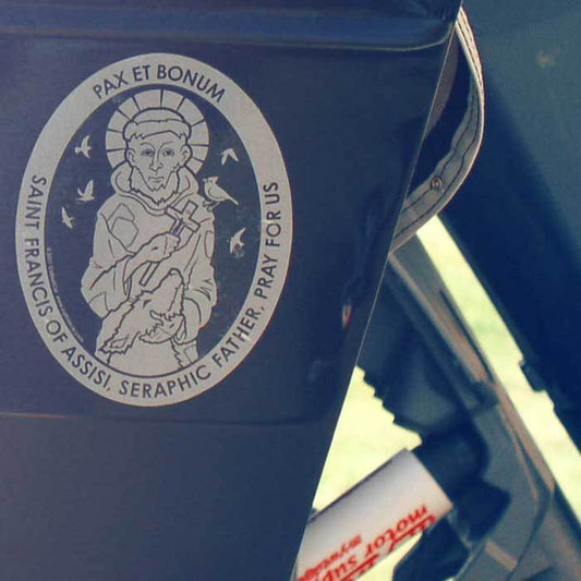 Saint Francis of Assisi Transparent Car Decal - Unique Catholic Gifts