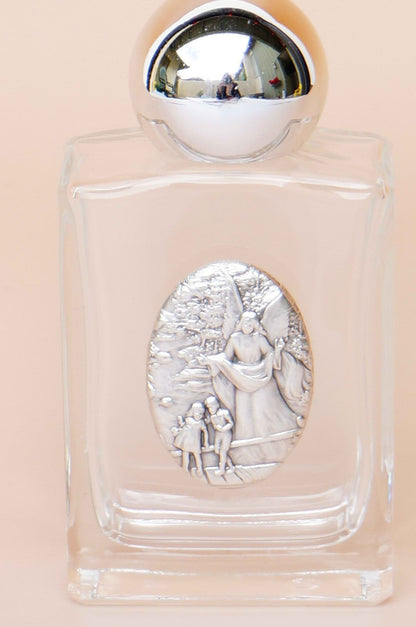 Guardian Angel Holy Water Glass Bottle - Unique Catholic Gifts